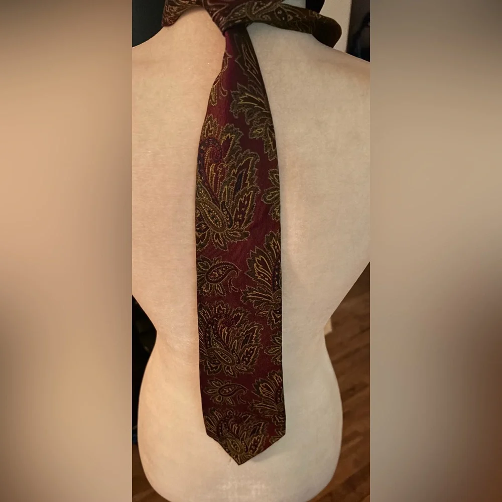 Lot of 3 Patterned Designer Ties: Fendi, Valentino, Christian Dior Luxury Preppy